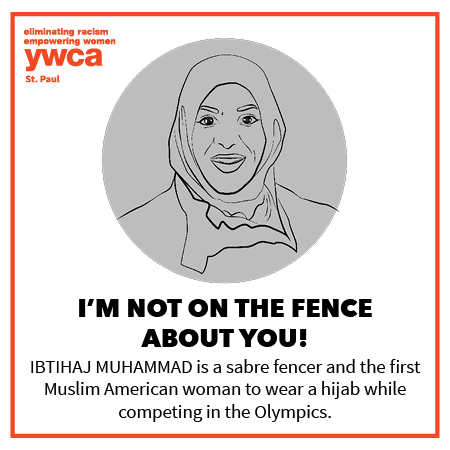 shareable valentine image of Ibtihaj Muhammad