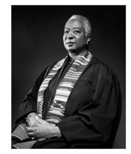 Black-and-white photo of Judge Pamela Alexander