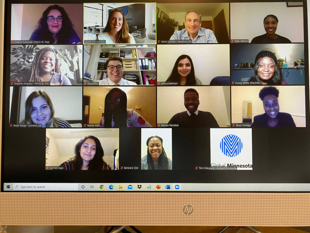 photo of Zoom virtual meeting